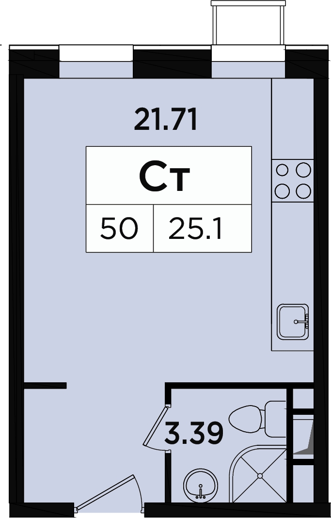 2-комнатная квартира с отделкой в ЖК Маяк на 20 этаже в 3 секции. Сдача в 2 кв. 2019 г.