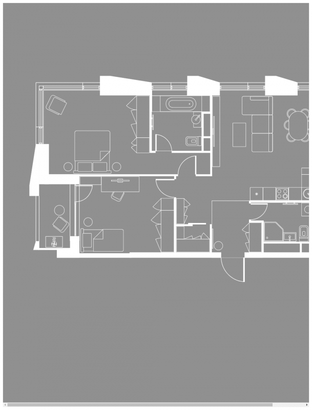2-комнатная квартира в ЖК Сиреневый Парк на 17 этаже в 7 секции. Сдача в 1 кв. 2024 г.