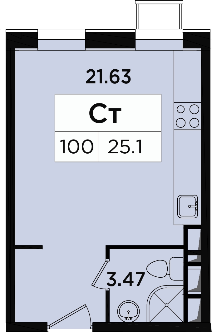 4-комнатная квартира в ЖК Маяк на 17 этаже в 1 секции. Сдача в 2 кв. 2017 г.