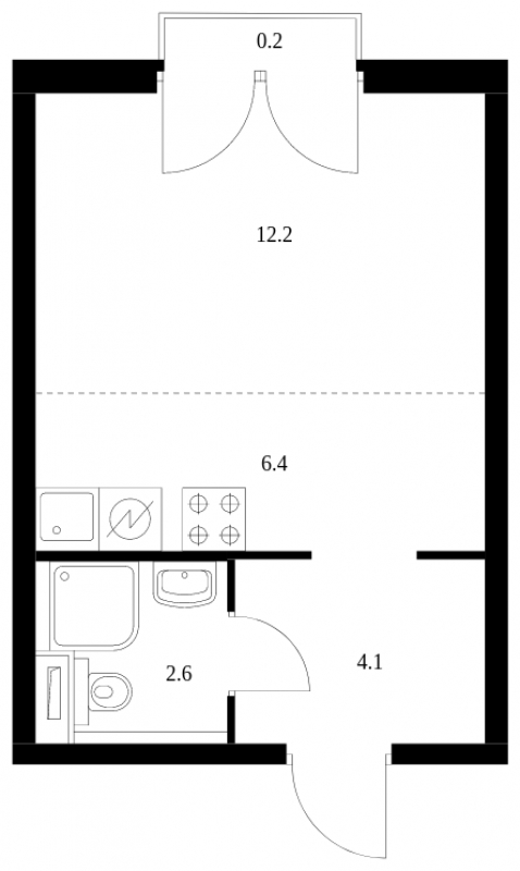 1-комнатная квартира с отделкой в ЖК HILL8 на 14 этаже в 1 секции. Сдача в 2 кв. 2020 г.