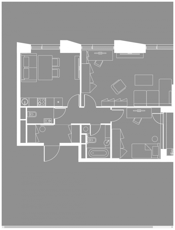 1-комнатная квартира (Студия) с отделкой в ЖК Цветочные Поляны на 9 этаже в 4 секции. Сдача в 3 кв. 2024 г.