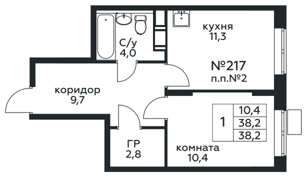 4-комнатная квартира в ЖК Событие на 28 этаже в 2 секции. Сдача в 4 кв. 2024 г.