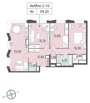 1-комнатная квартира в ЖК ЗИЛАРТ на 12 этаже в 1 секции. Сдача в 2 кв. 2023 г.