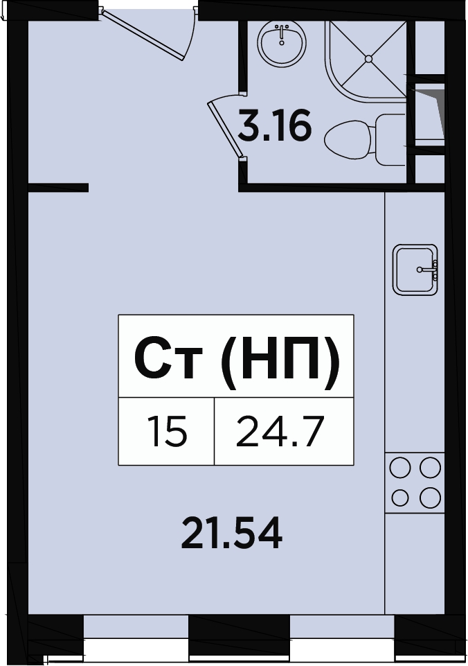 3-комнатная квартира с отделкой в ЖК Маяк на 2 этаже в 1 секции. Сдача в 2 кв. 2019 г.