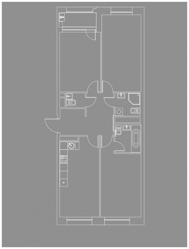 3-комнатная квартира с отделкой в ЖК HILL8 на 14 этаже в 1 секции. Сдача в 2 кв. 2020 г.