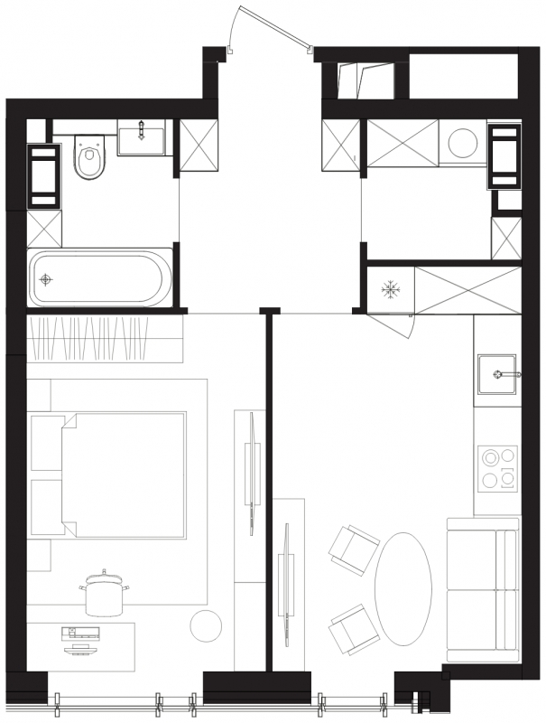 1-комнатная квартира с отделкой в ЖК Сиреневый Парк на 3 этаже в 9 секции. Сдача в 1 кв. 2024 г.