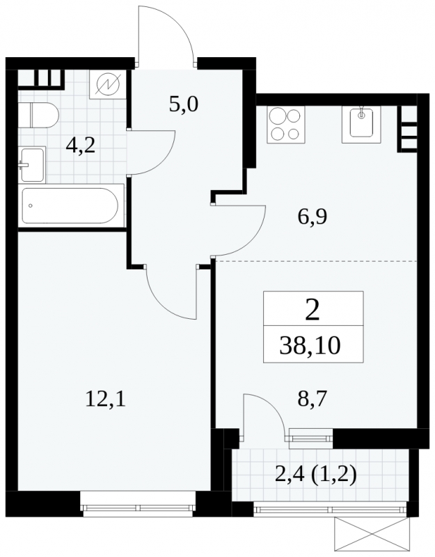 3-комнатная квартира с отделкой в ЖК Сиреневый Парк на 16 этаже в 9 секции. Сдача в 1 кв. 2024 г.