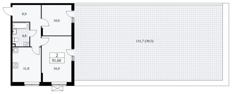 1-комнатная квартира с отделкой в ЖК Сиреневый Парк на 18 этаже в 9 секции. Сдача в 1 кв. 2024 г.