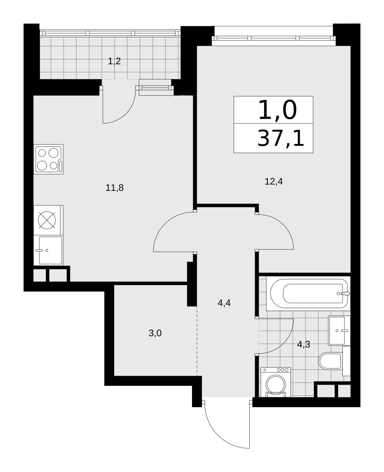 5-комнатная квартира с отделкой в ЖК РЕКА на 10 этаже в 2 секции. Сдача в 2 кв. 2024 г.