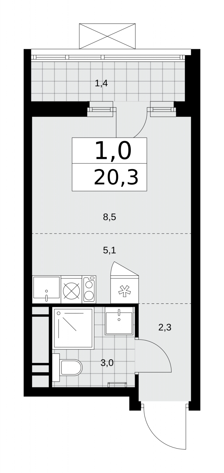 2-комнатная квартира с отделкой в ЖК РЕКА на 2 этаже в 2 секции. Сдача в 2 кв. 2024 г.