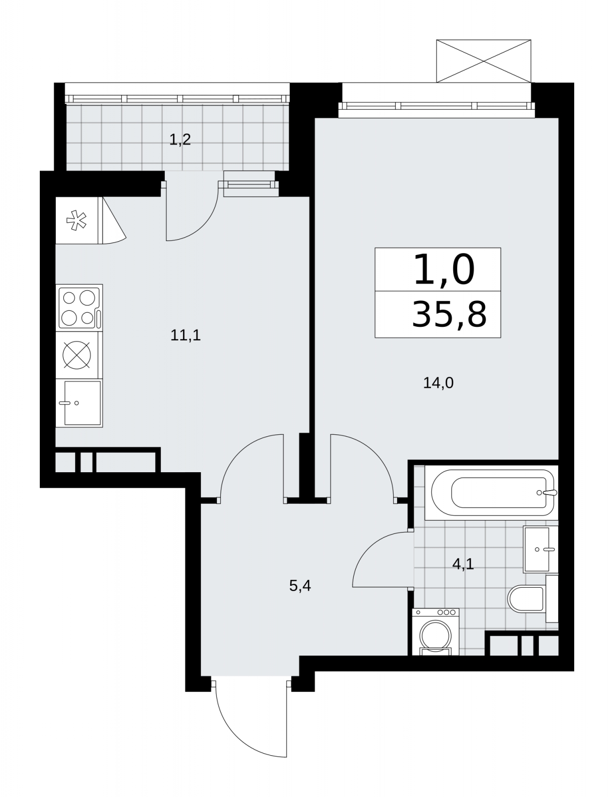 3-комнатная квартира в ЖК Большая семерка на 1 этаже в 1 секции. Сдача в 3 кв. 2022 г.