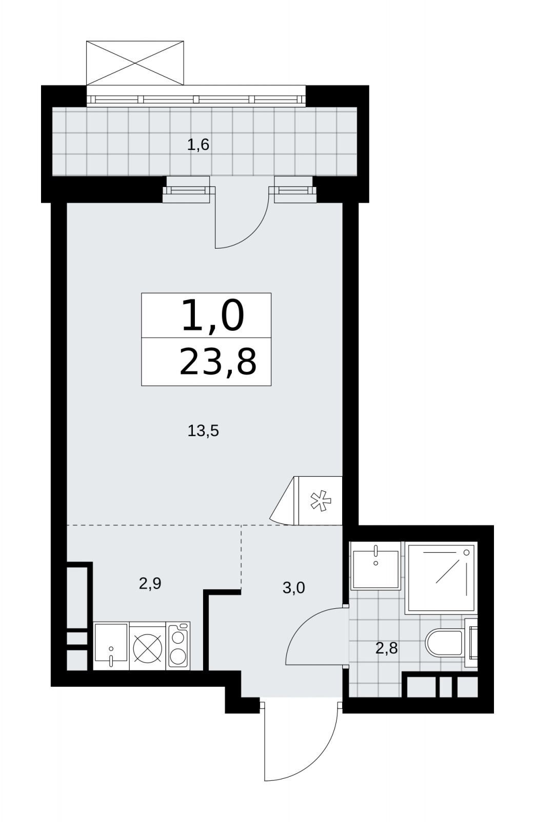 3-комнатная квартира с отделкой в ЖК Западный порт на 5 этаже в 10 секции. Сдача в 1 кв. 2022 г.