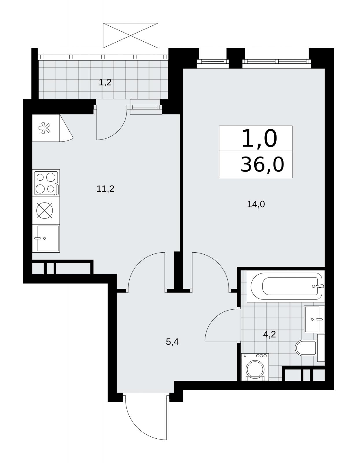 3-комнатная квартира в ЖК Turandot Residences на 6 этаже в 1 секции. Дом сдан.