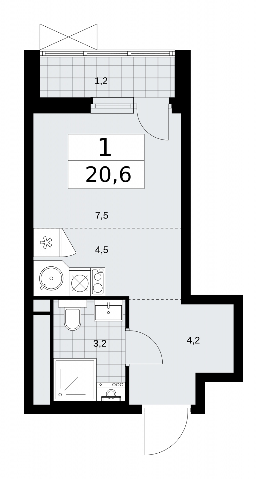 2-комнатная квартира с отделкой в ЖК Цветочные Поляны на 3 этаже в 8 секции. Сдача в 3 кв. 2024 г.