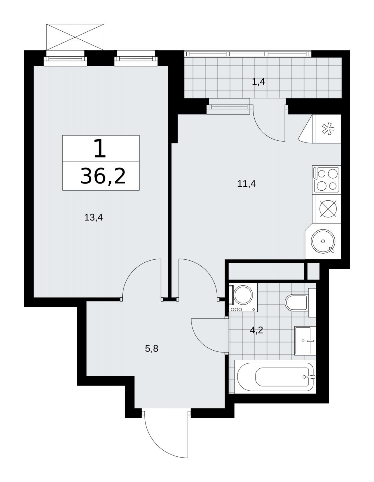3-комнатная квартира с отделкой в ЖК Цветочные Поляны на 2 этаже в 7 секции. Сдача в 1 кв. 2025 г.