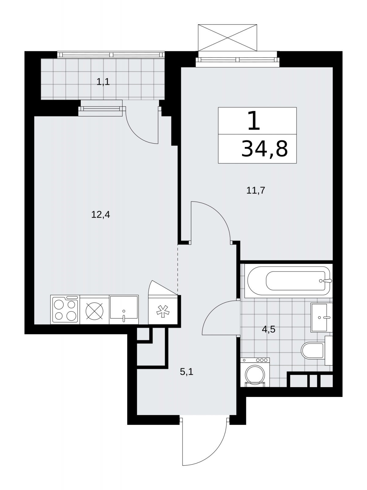 2-комнатная квартира с отделкой в ЖК Цветочные Поляны на 6 этаже в 5 секции. Сдача в 1 кв. 2025 г.