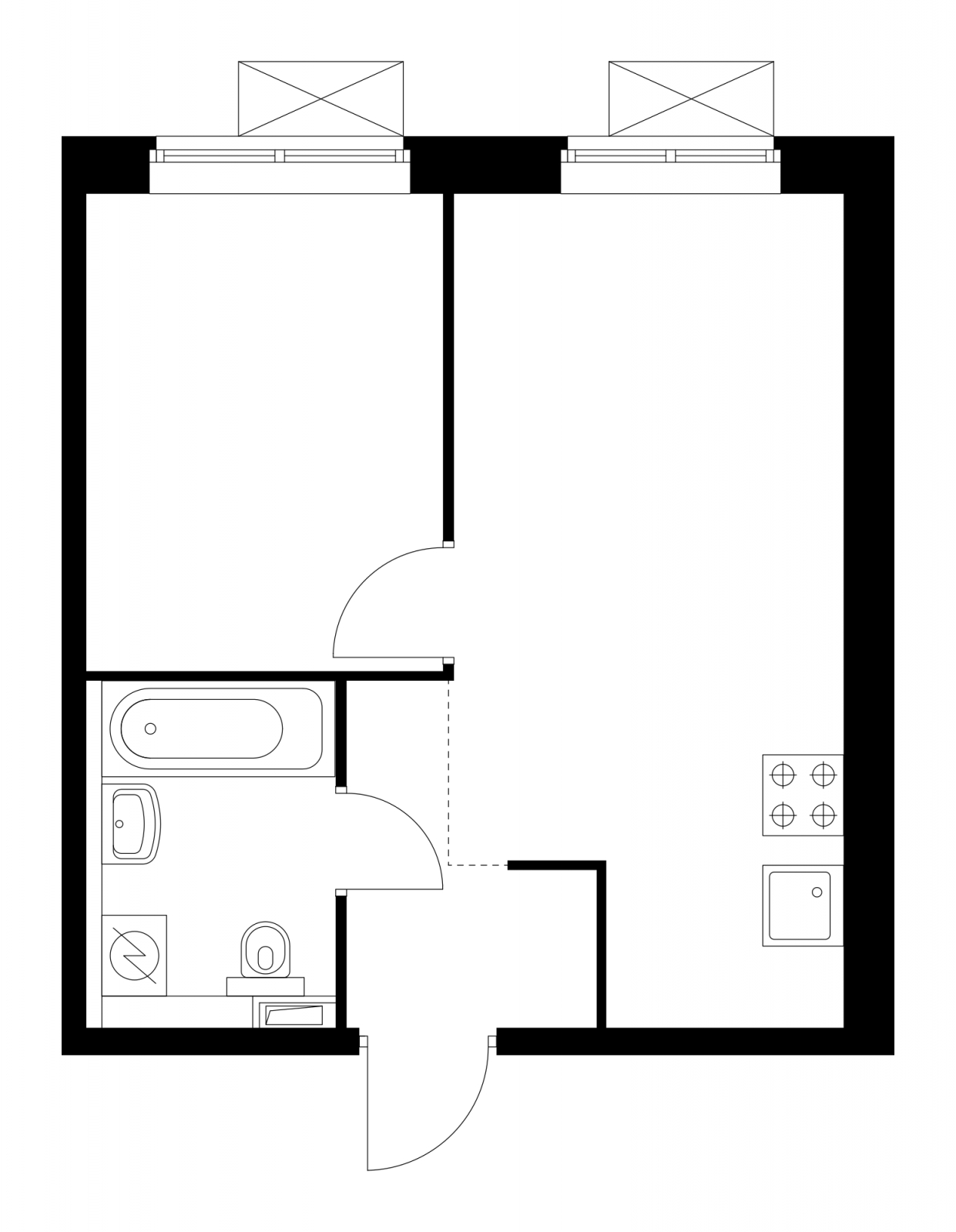 2-комнатная квартира с отделкой в ЖК ЗИЛАРТ на 26 этаже в 1 секции. Сдача в 2 кв. 2022 г.