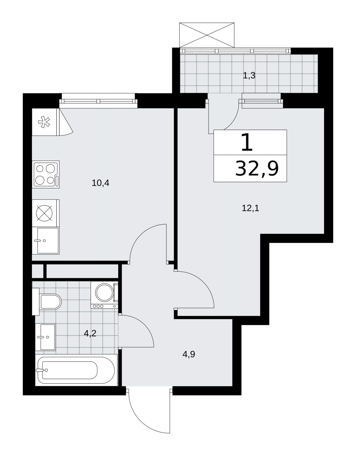 2-комнатная квартира в ЖК Клубный дом Artisan на 3 этаже в 1 секции. Дом сдан.