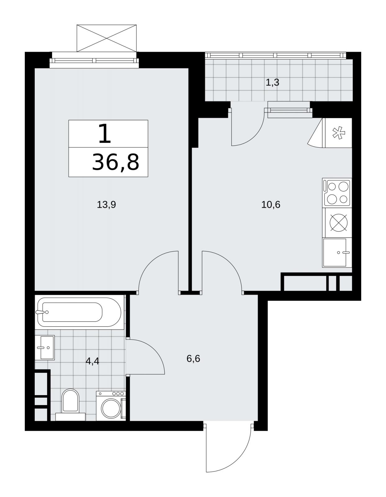 2-комнатная квартира с отделкой в ЖК Звезды Арбата на 6 этаже в 1 секции. Дом сдан.