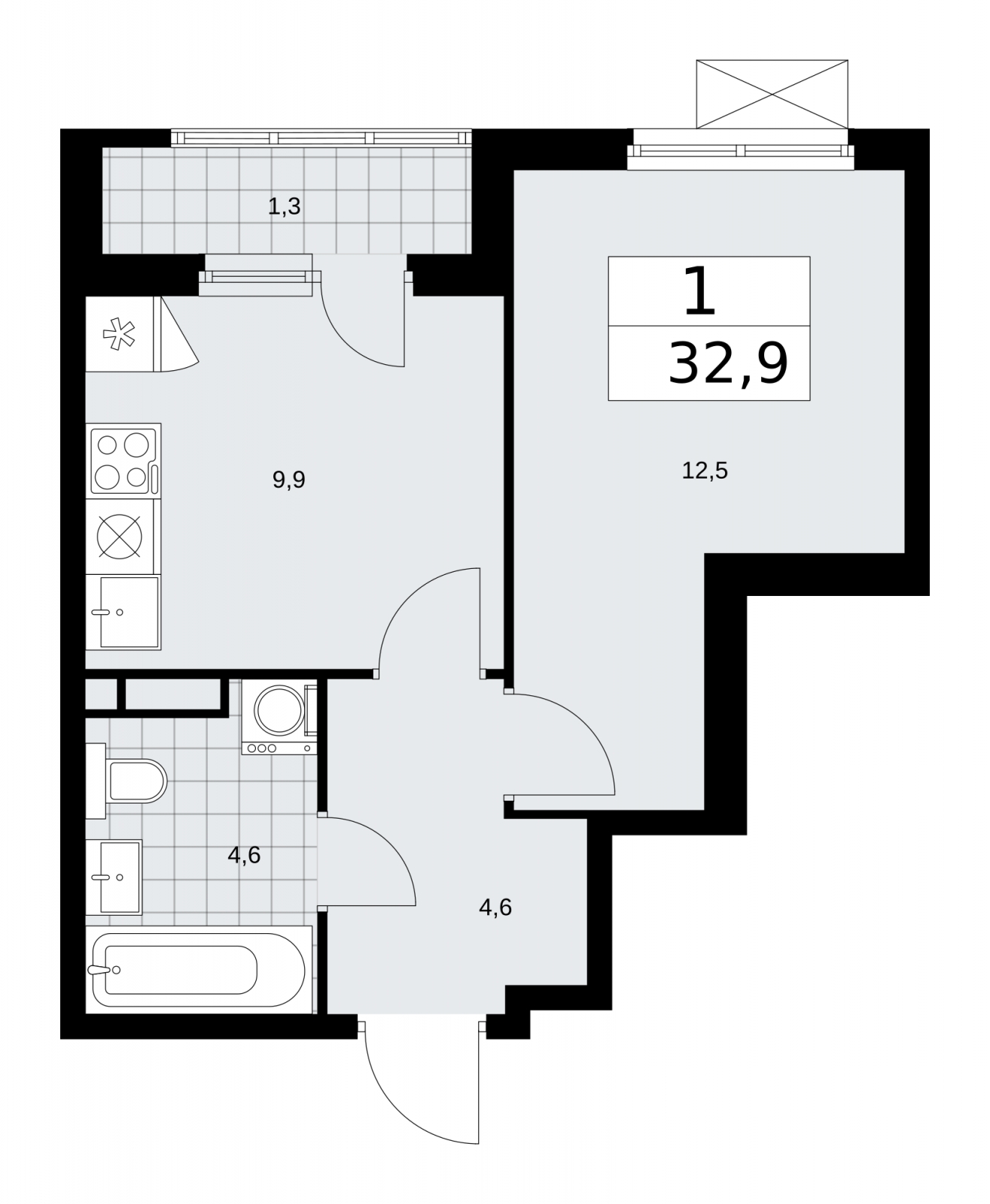 5-комнатная квартира в ЖК Wellton Towers на 23 этаже в 1 секции. Сдача в 3 кв. 2021 г.