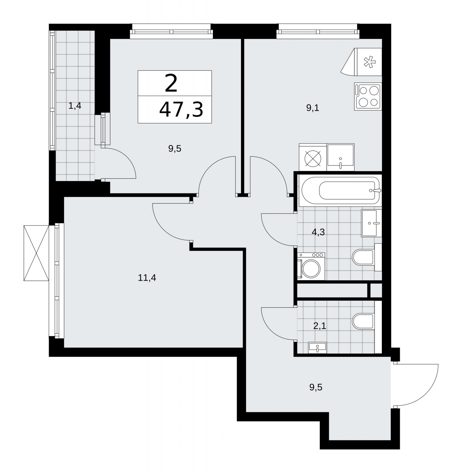 1-комнатная квартира (Студия) с отделкой в ЖК Новое Сертолово на 1 этаже в 1 секции. Дом сдан.