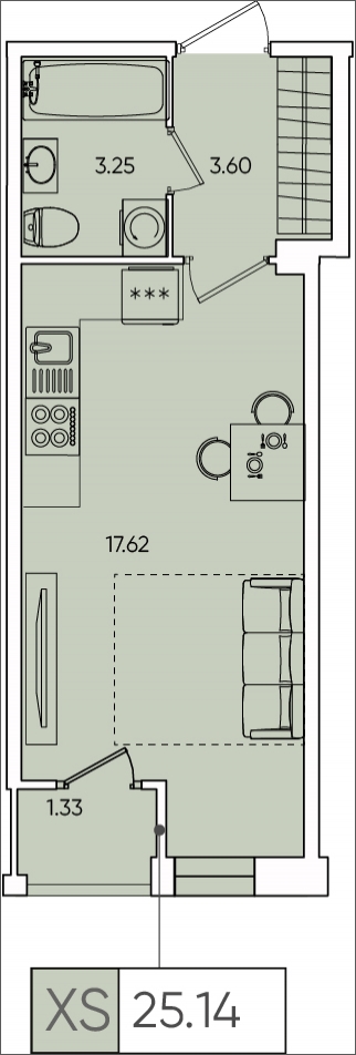 2-комнатная квартира в ЖК iLove на 6 этаже в 2 секции. Сдача в 4 кв. 2023 г.