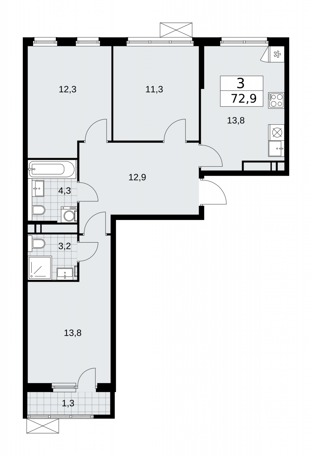 1-комнатная квартира с отделкой в ЖК Аркада Арт на 17 этаже в 1 секции. Сдача в 1 кв. 2019 г.