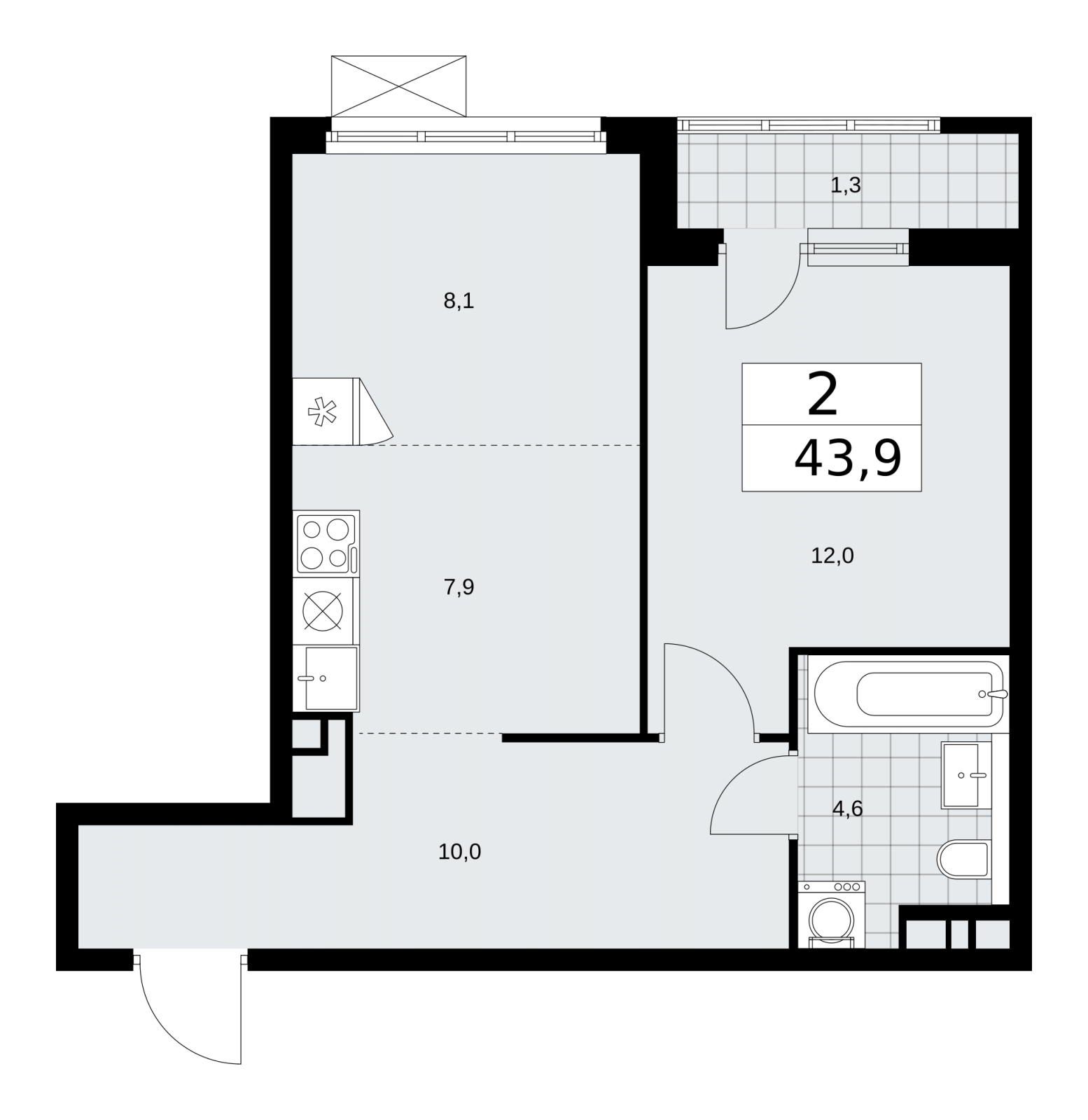3-комнатная квартира с отделкой в ЖК Аркада Арт на 18 этаже в 1 секции. Сдача в 1 кв. 2019 г.