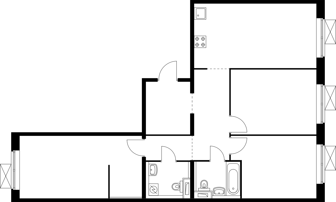 2-комнатная квартира в ЖК Лайм на 18 этаже в 1 секции. Дом сдан.