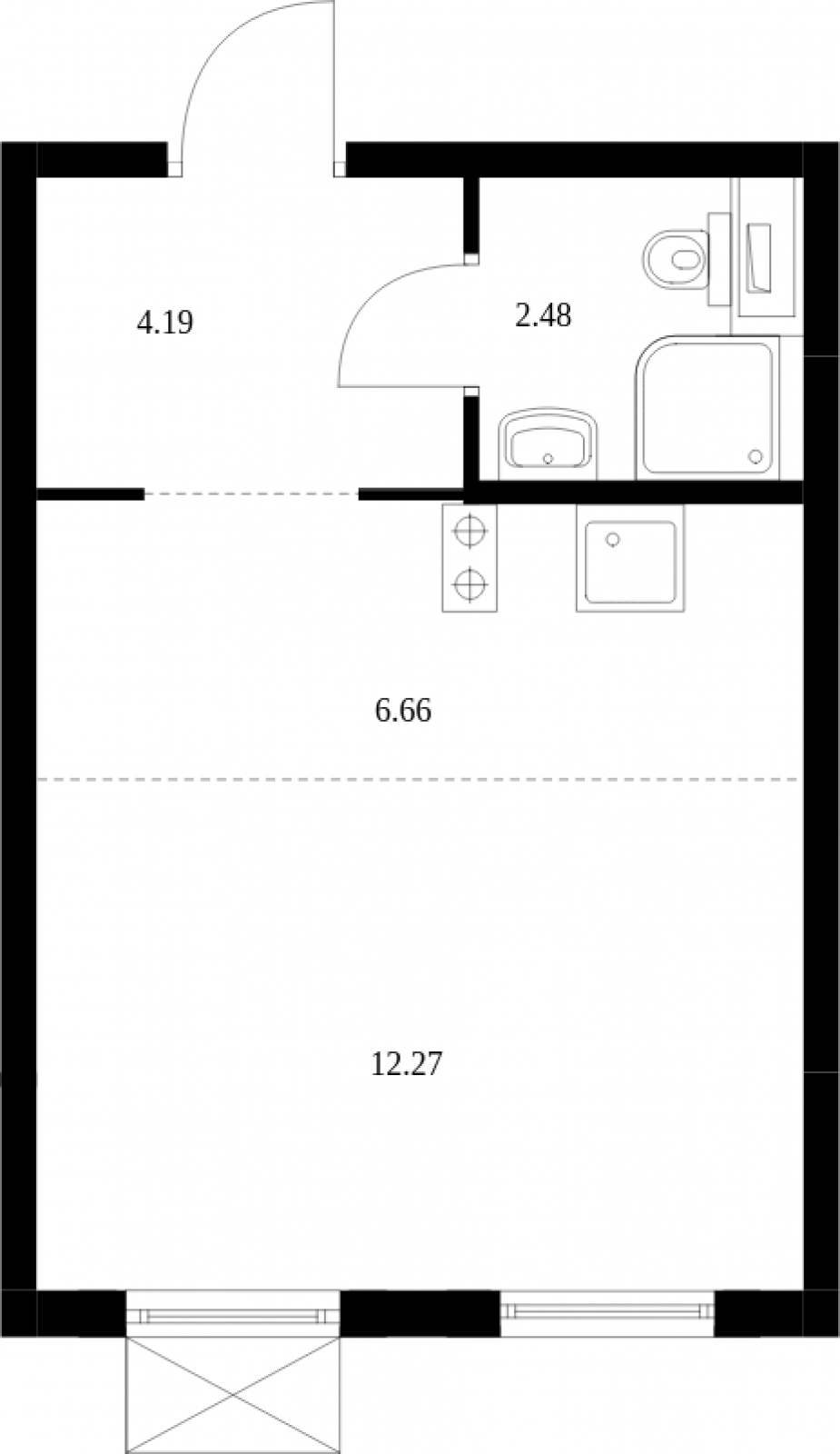 3-комнатная квартира с отделкой в ЖК Большая Очаковская 2 на 24 этаже в 1 секции. Сдача в 4 кв. 2024 г.