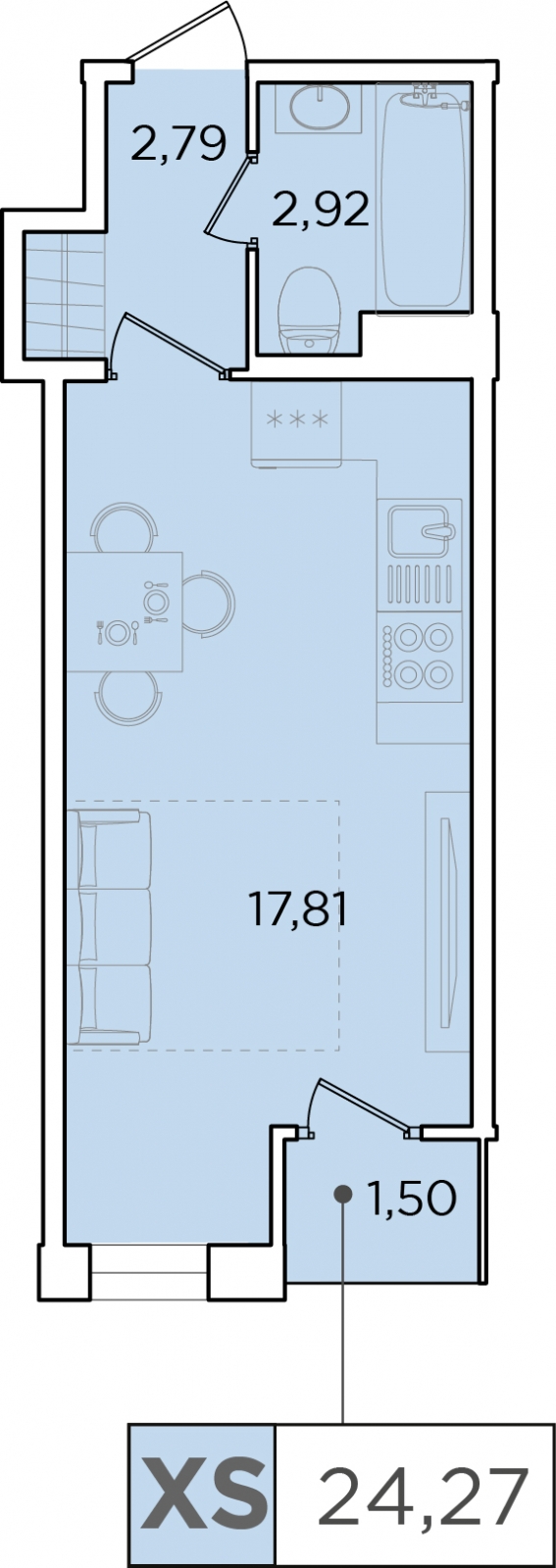 2-комнатная квартира с отделкой в ЖК Большая Очаковская 2 на 13 этаже в 1 секции. Сдача в 2 кв. 2025 г.