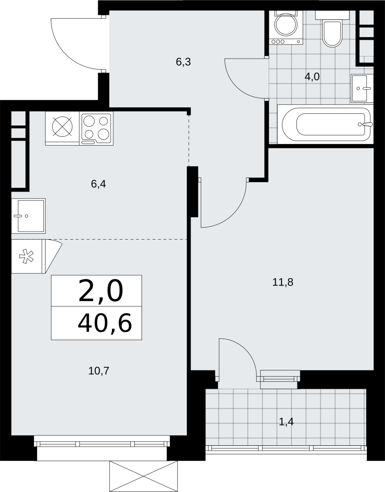 4-комнатная квартира в ЖК Звезды Арбата на 13 этаже в 1 секции. Дом сдан.