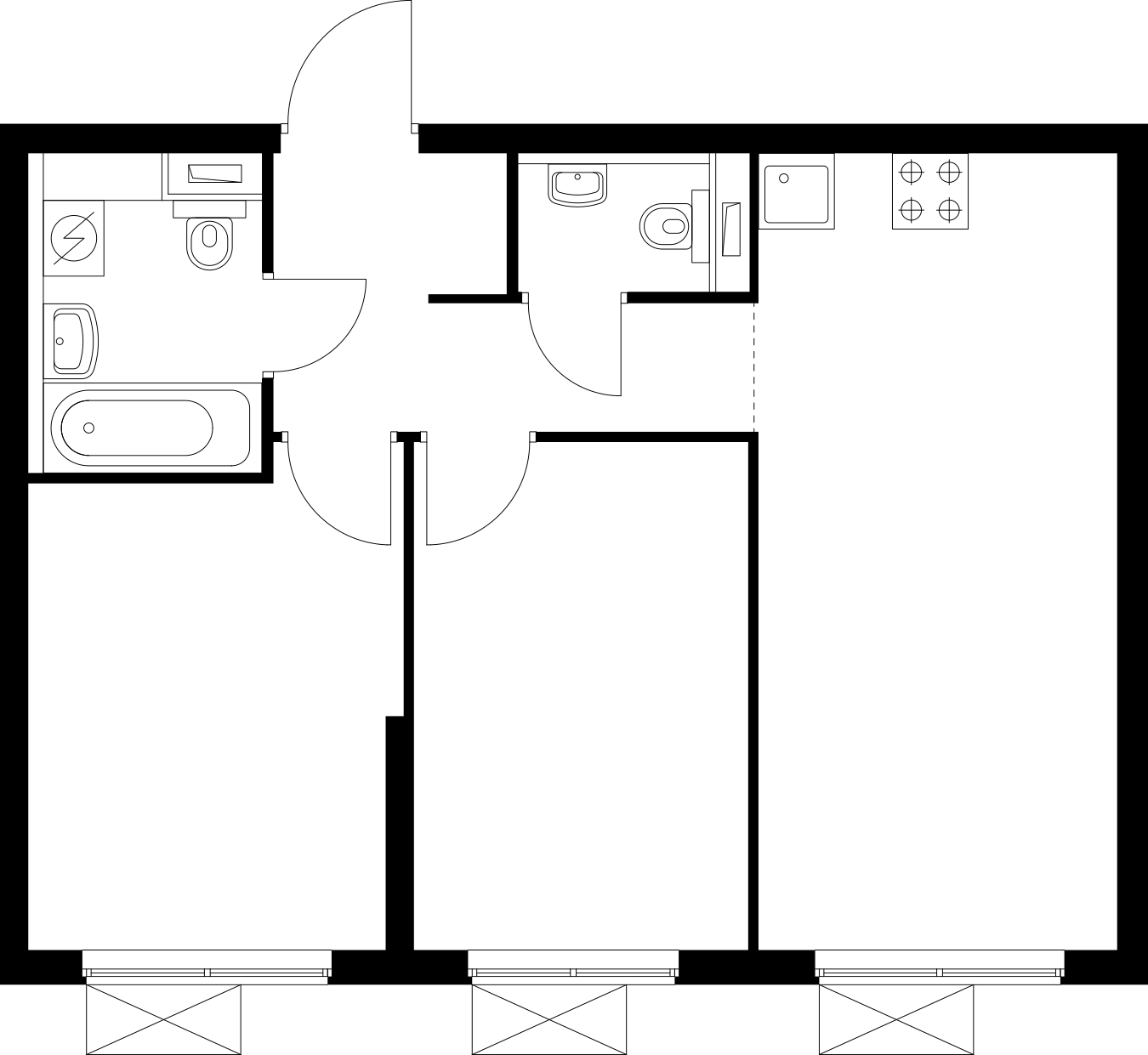 1-комнатная квартира с отделкой в ЖК Прокшино на 12 этаже в 1 секции. Сдача в 2 кв. 2026 г.