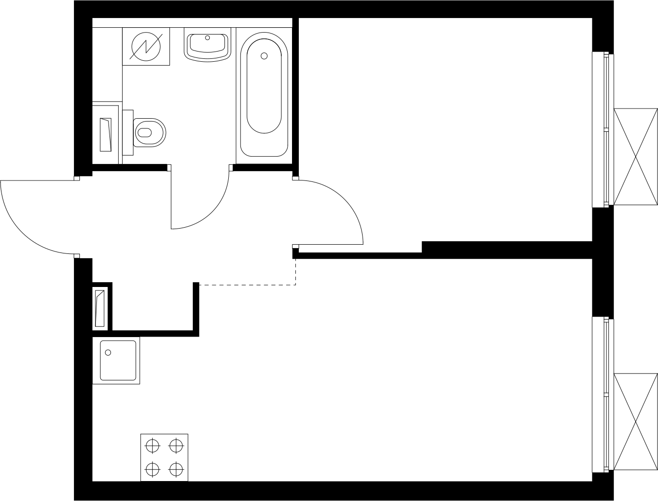 3-комнатная квартира в ЖК iLove на 4 этаже в 4 секции. Сдача в 4 кв. 2023 г.