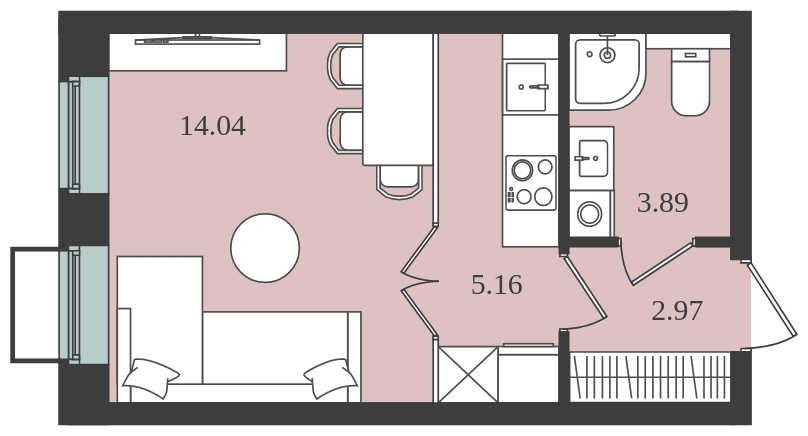 3-комнатная квартира с отделкой в ЖК iLove на 19 этаже в 3 секции. Сдача в 3 кв. 2024 г.