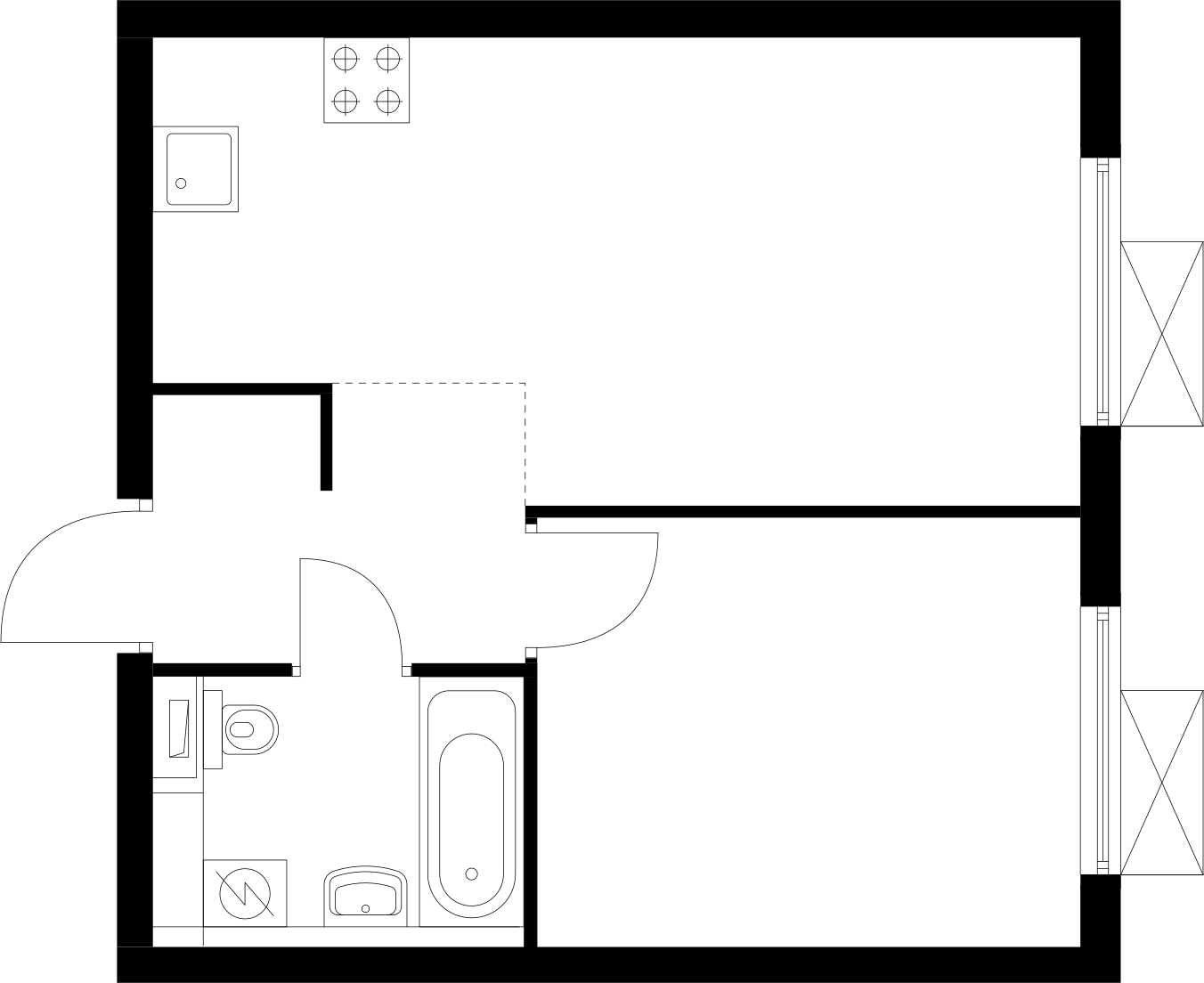 1-комнатная квартира (Студия) в ЖК Лайм на 18 этаже в 2 секции. Дом сдан.