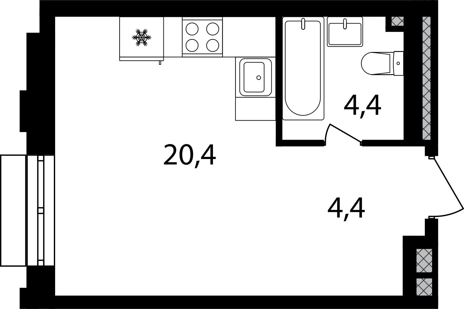 2-комнатная квартира в ЖК Настоящее на 5 этаже в 9 секции. Сдача в 4 кв. 2022 г.