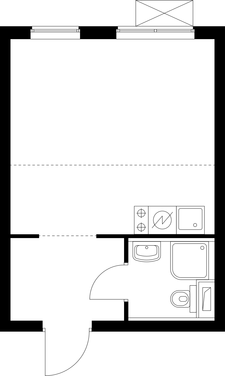1-комнатная квартира (Студия) с отделкой в ЖК Любовь и Голуби на 12 этаже в 1 секции. Сдача в 3 кв. 2022 г.