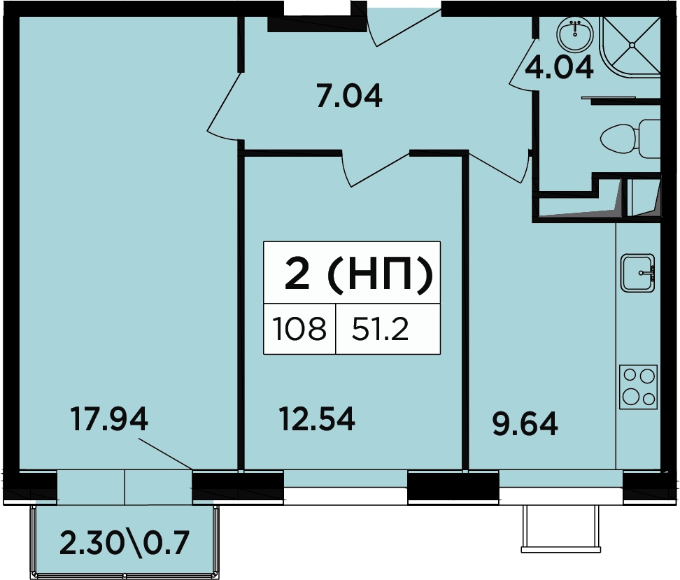 1-комнатная квартира с отделкой в ЖК Маяк на 12 этаже в 2 секции. Сдача в 2 кв. 2017 г.
