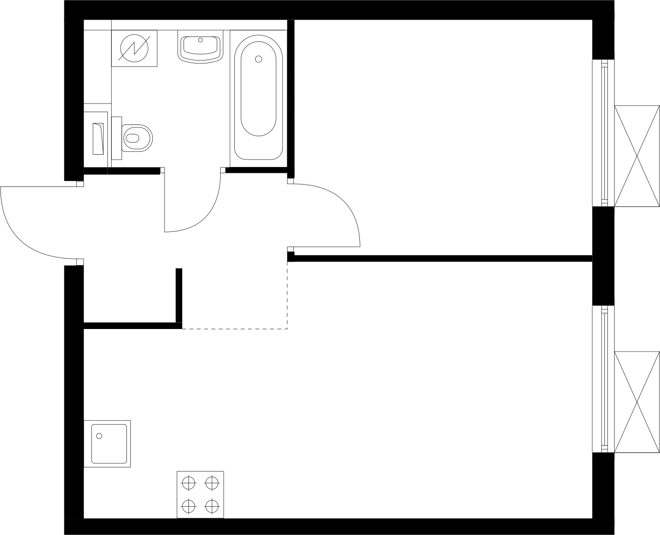 2-комнатная квартира в ЖК Лайм на 4 этаже в 3 секции. Дом сдан.