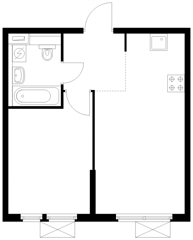 2-комнатная квартира с отделкой в ЖК 28 микрорайон на 24 этаже в 3 секции. Сдача в 4 кв. 2019 г.