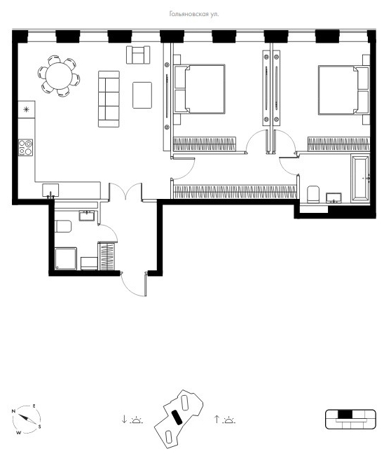 1-комнатная квартира (Студия) с отделкой в ЖК FoRest Аквилон на 1 этаже в 3 секции. Сдача в 4 кв. 2023 г.