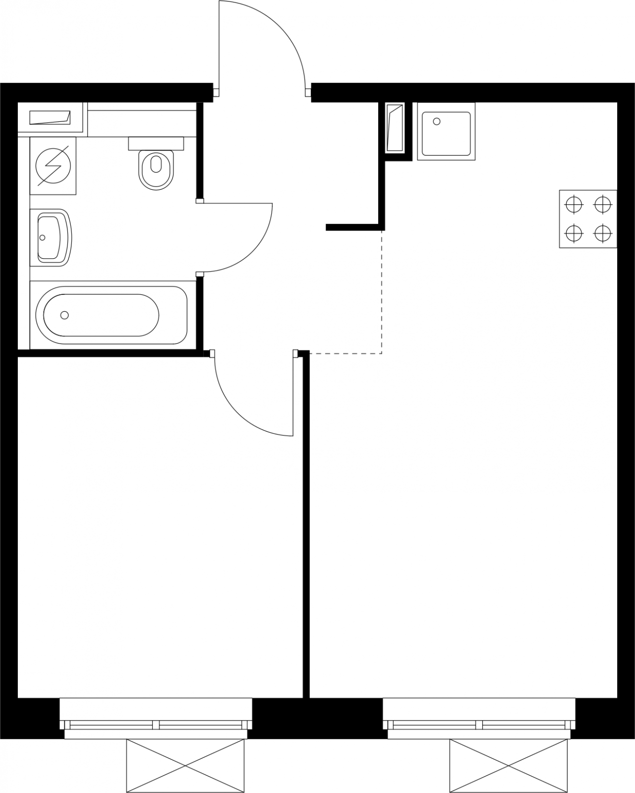 2-комнатная квартира в ЖК Лайм на 4 этаже в 1 секции. Дом сдан.