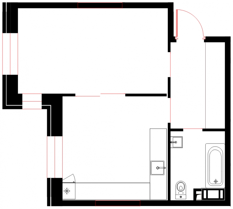 1-комнатная квартира (Студия) с отделкой в ЖК FoRest Аквилон на 11 этаже в 1 секции. Сдача в 4 кв. 2023 г.