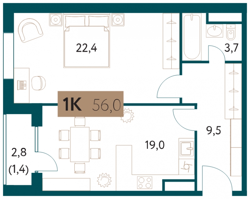 2-комнатная квартира с отделкой в ЖК Люблинский парк на 10 этаже в 6 секции. Сдача в 3 кв. 2024 г.