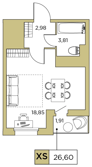 3-комнатная квартира с отделкой в ЖК Большая Очаковская 2 на 2 этаже в 1 секции. Сдача в 1 кв. 2023 г.