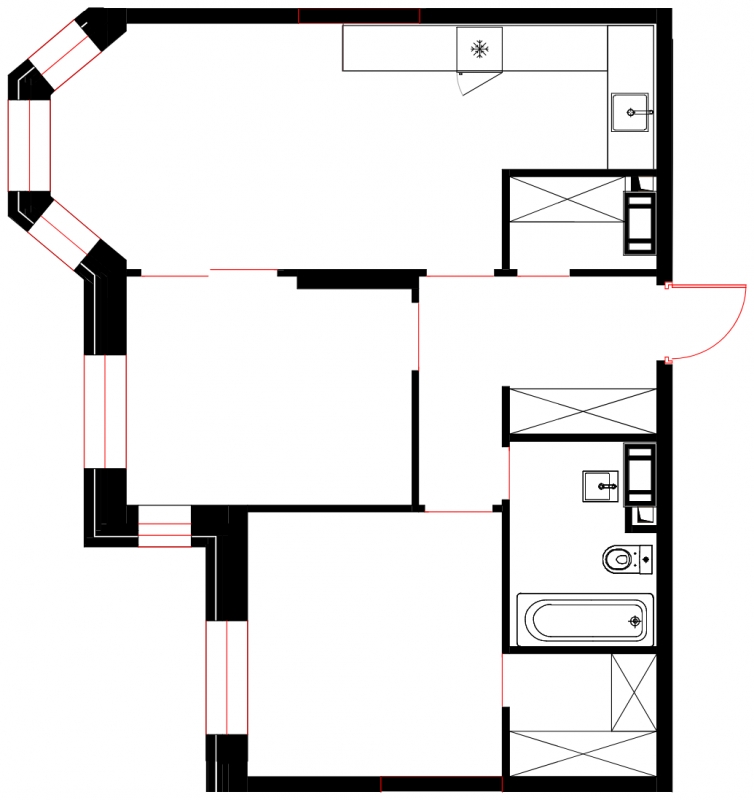 1-комнатная квартира в ЖК Настоящее на 8 этаже в 1 секции. Сдача в 4 кв. 2022 г.