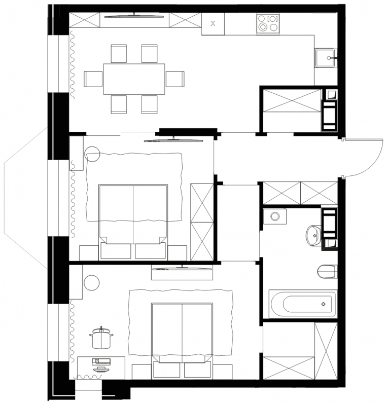 3-комнатная квартира с отделкой в ЖК Promenade на 6 этаже в 1 секции. Сдача в 4 кв. 2021 г.