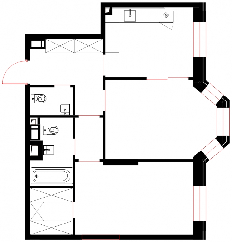 3-комнатная квартира в ЖК Мишино-2 на 3 этаже в 3 секции. Сдача в 1 кв. 2024 г.