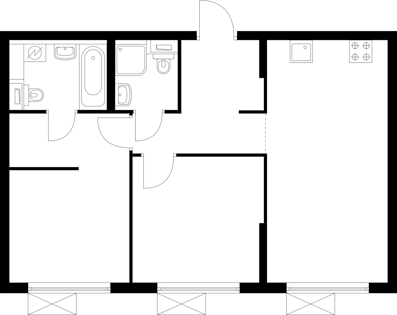 2-комнатная квартира в ЖК Лайм на 19 этаже в 1 секции. Дом сдан.